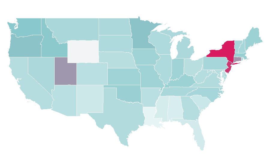 Affinity by region — Brooklyn Nine-Nine, United States