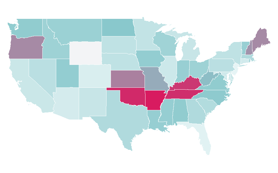 Affinity by region — Browser games, United States