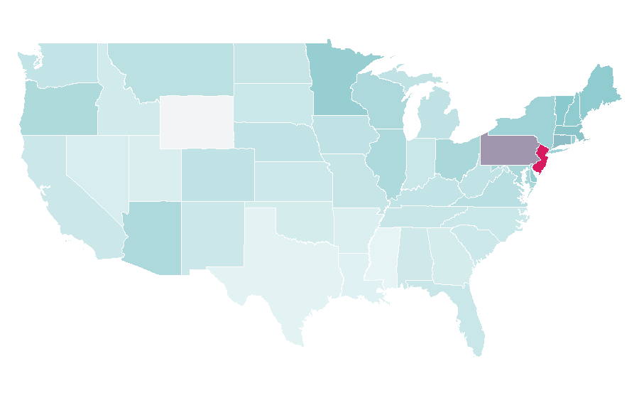 Affinity by region — Bruce Springsteen, United States