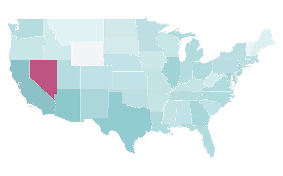 Affinité par région — Bruno Mars, États-Unis