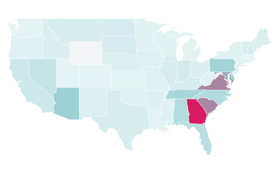 Affinity by region — Bruster's Ice Cream, United States