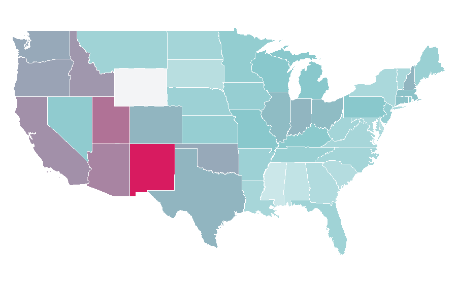 Affinity by region — Bryan Cranston, United States