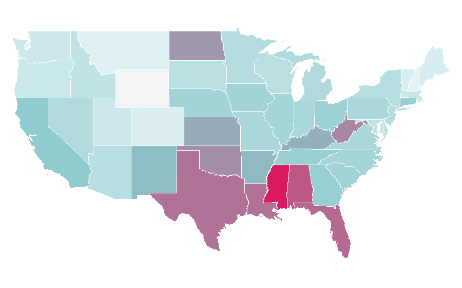 Affinity by region — BSN, United States