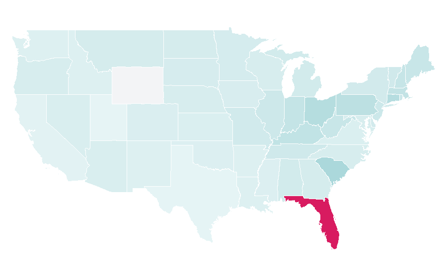 Affinity by region — Bubba the Love Sponge, United States
