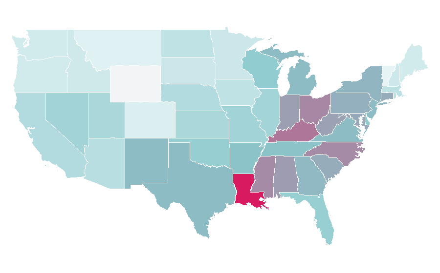 Affinity by region — Bubble Guppies, United States