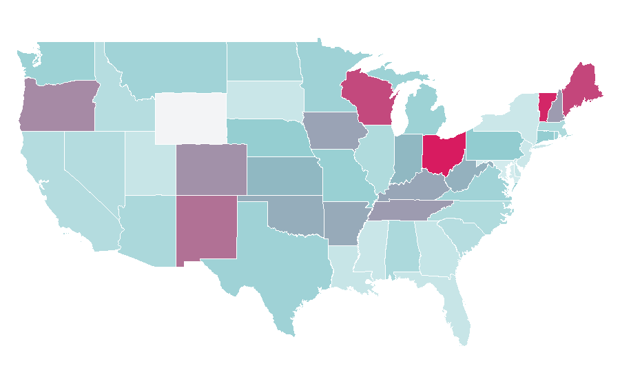 Affinity by region — Buckethead, United States