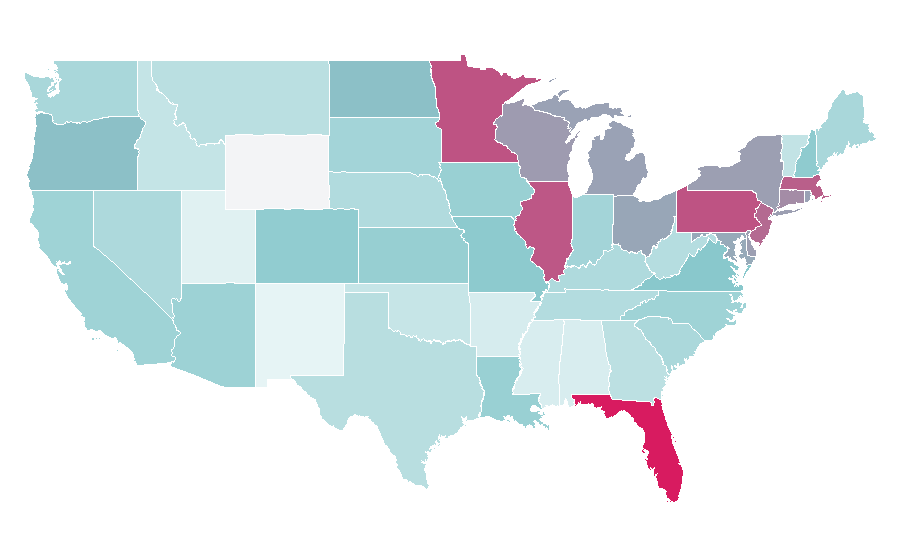 Affinity by region — Bucky Irving, United States