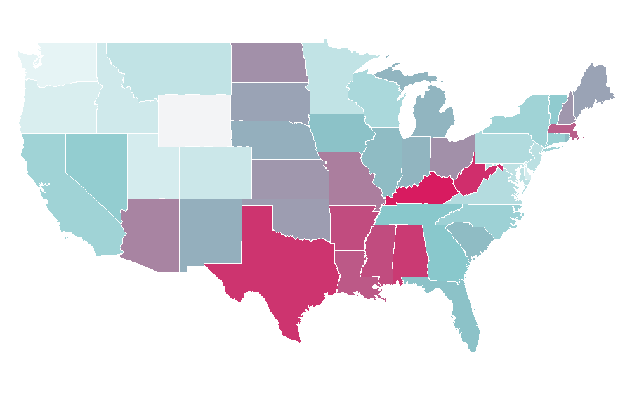 Affinity by region — Bud Light, United States