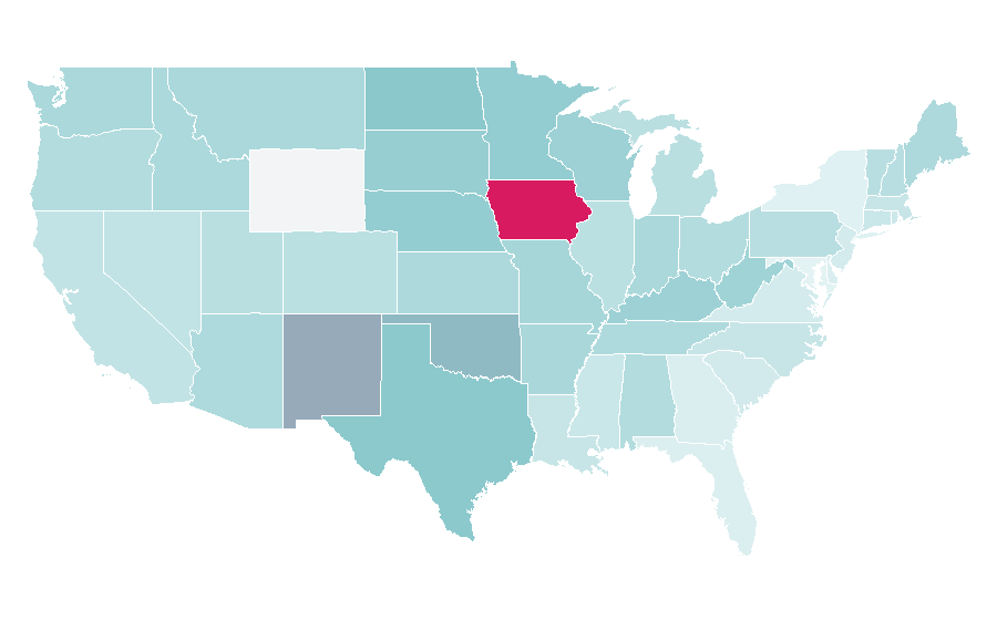 Affinity by region — Buddy Holly, United States