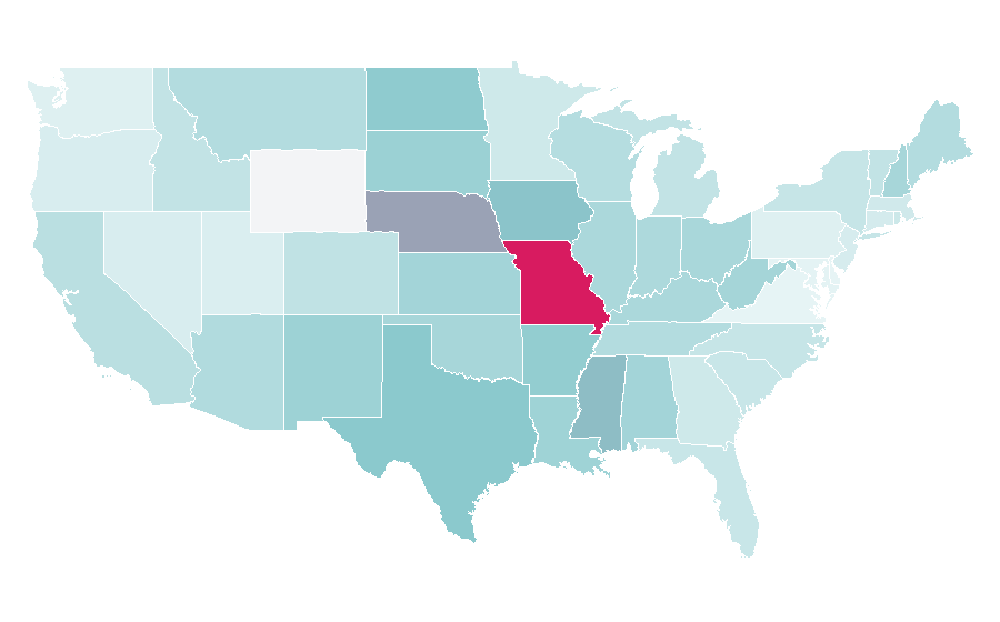 Affinity by region — Budweiser, United States
