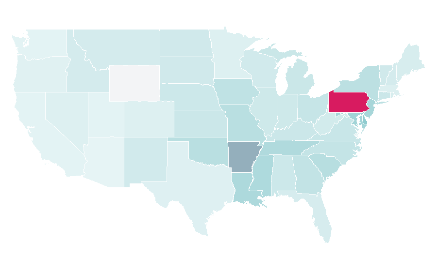 Affinity by region — Budweiser Made in America Festival, United States
