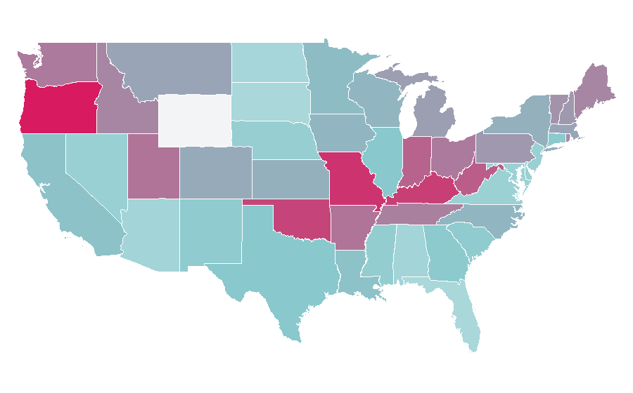 Affinity by region — Buffy the Vampire Slayer, United States