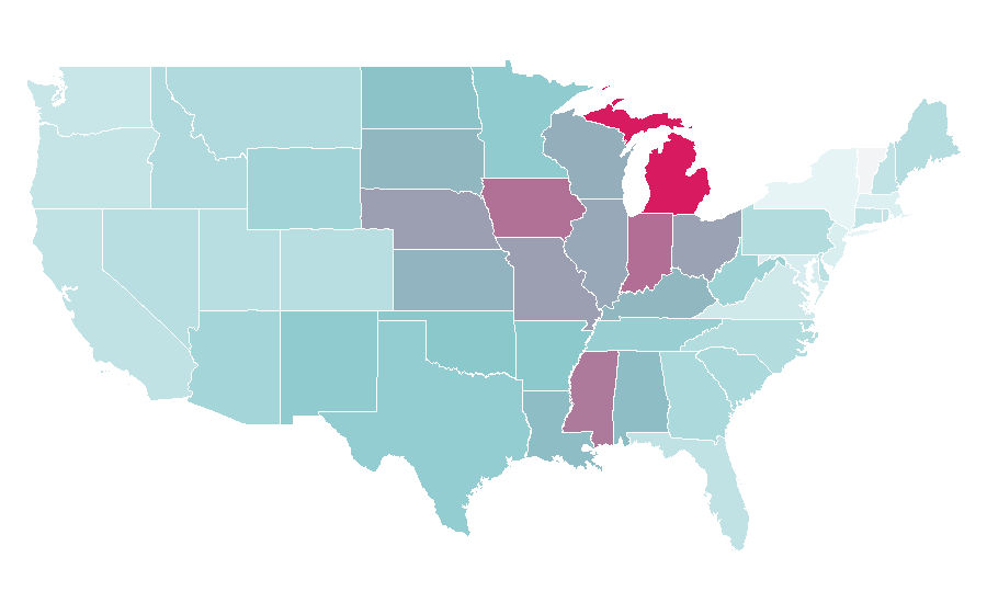 Affinity by region — Buick Regal, United States