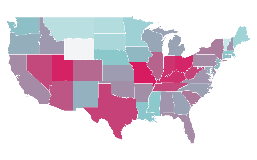 Affinity by region — Build-A-Bear Workshop, United States