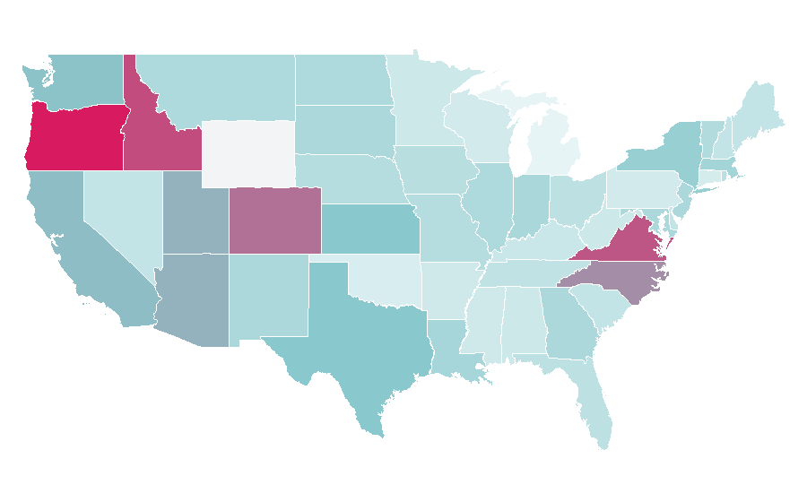 Affinity by region — Building information modeling, United States