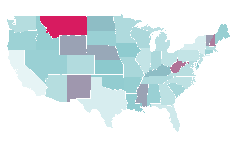 Affinity by region — Building insulation materials, United States
