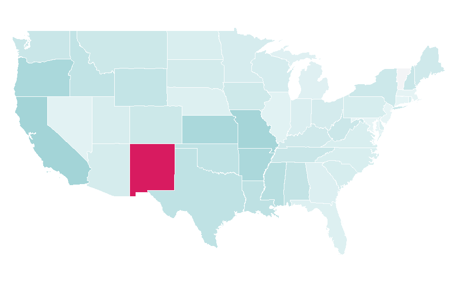 Affinité par région — Building material, États-Unis