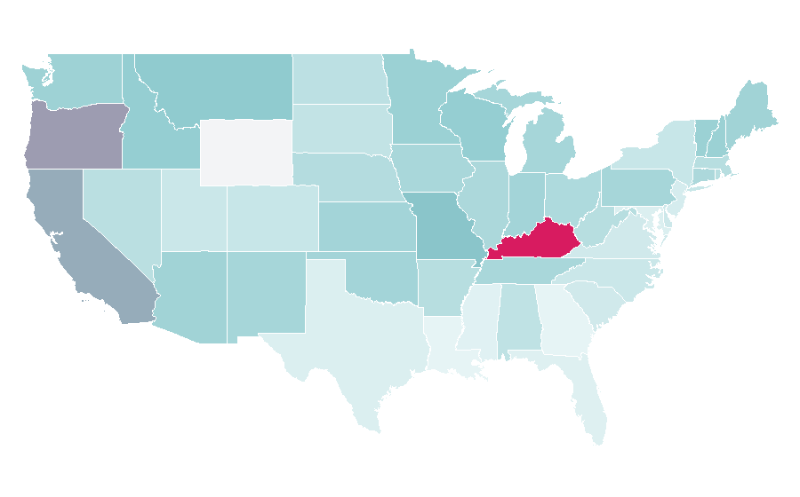 Affinity by region — Bullitt, United States