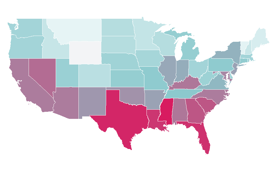Affinity by region — Bully, United States