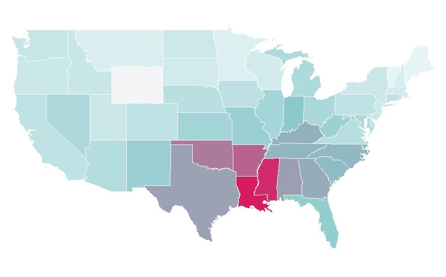 Affinity by region — Bully Dog, United States