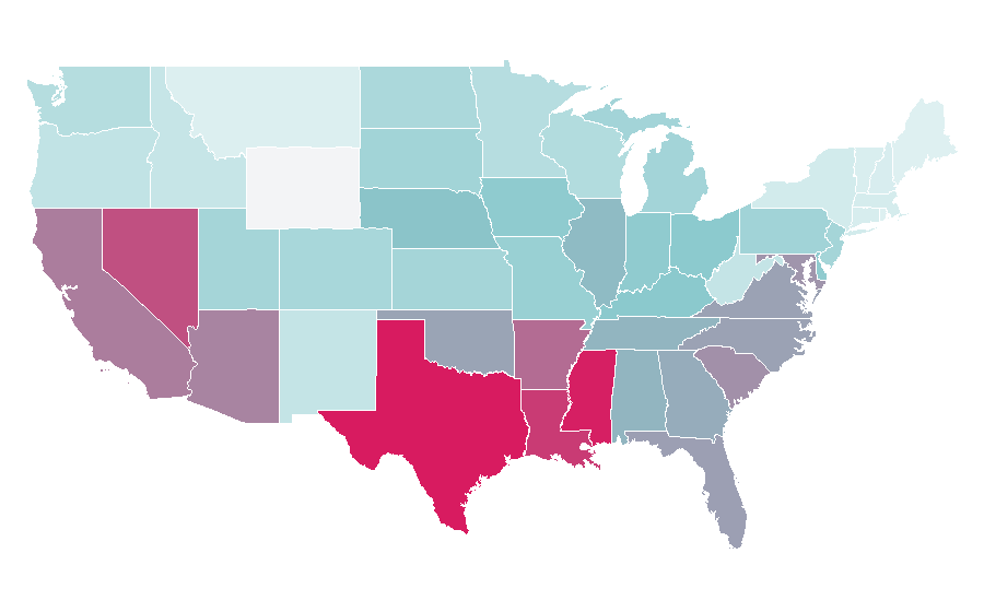 Affinity by region — Bundt cake, United States