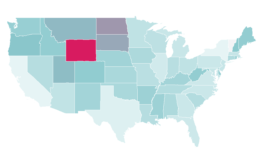 Affinity by region — Bungee trampoline, United States