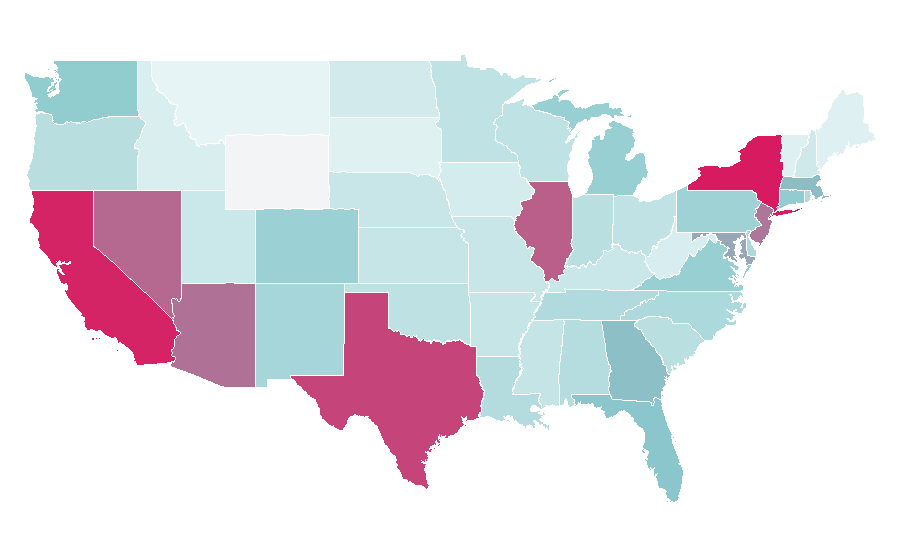 Afinidad por región — Burberry, Estados Unidos