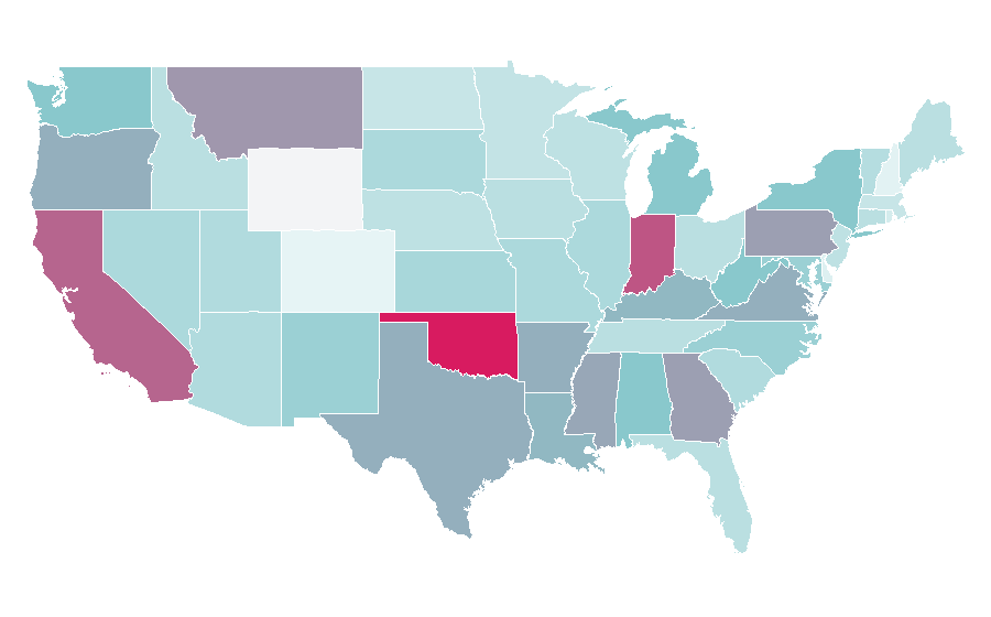 Affinity by region — Burn (energy drink), United States