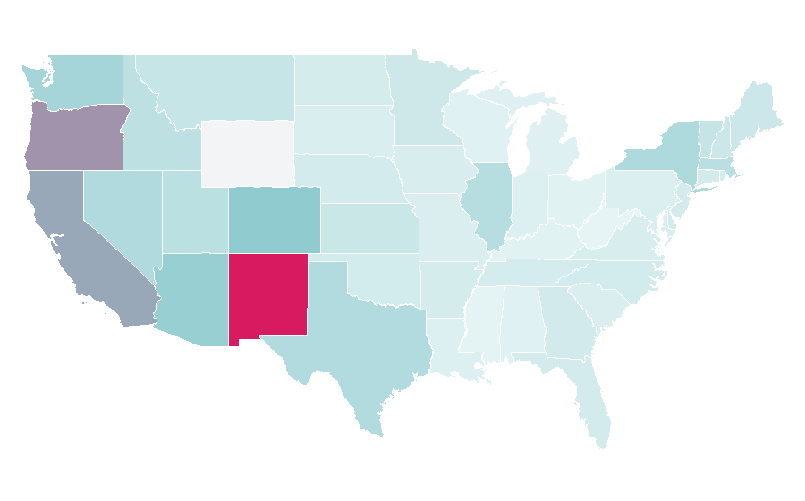 Affinity by region — Burrito, United States