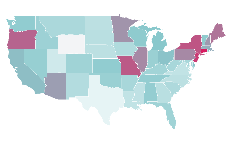 Affinity by region — Burt Bacharach, United States