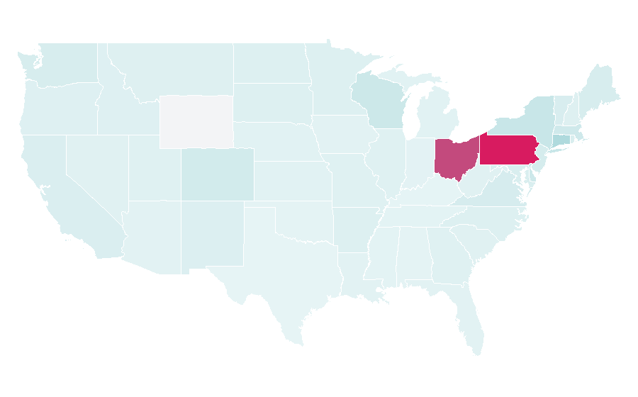 Affinity by region — Bus rapid transit, United States