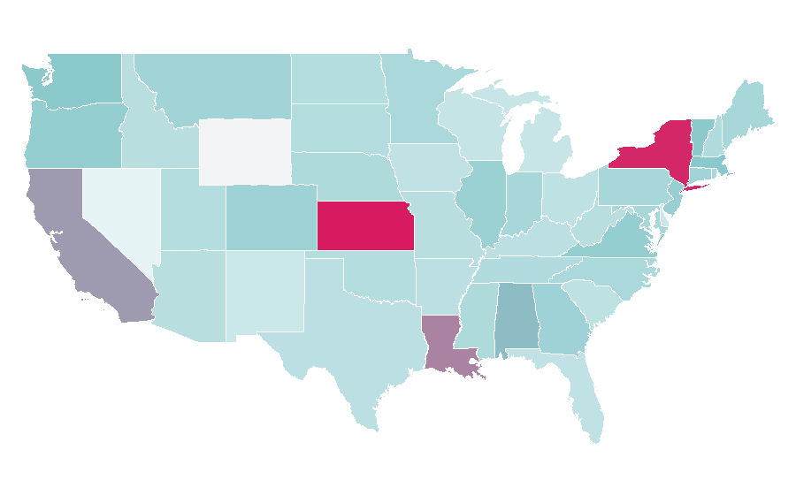 Affinity by region — Bustle, United States