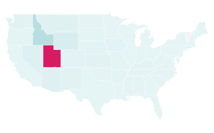 Affinity by region — byu basketball, United States