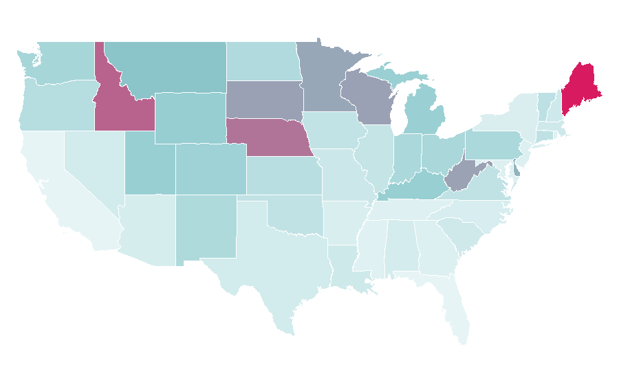 Affinität nach Region — Cabela's, USA