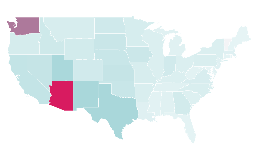 Affinity by region — Cactus, United States