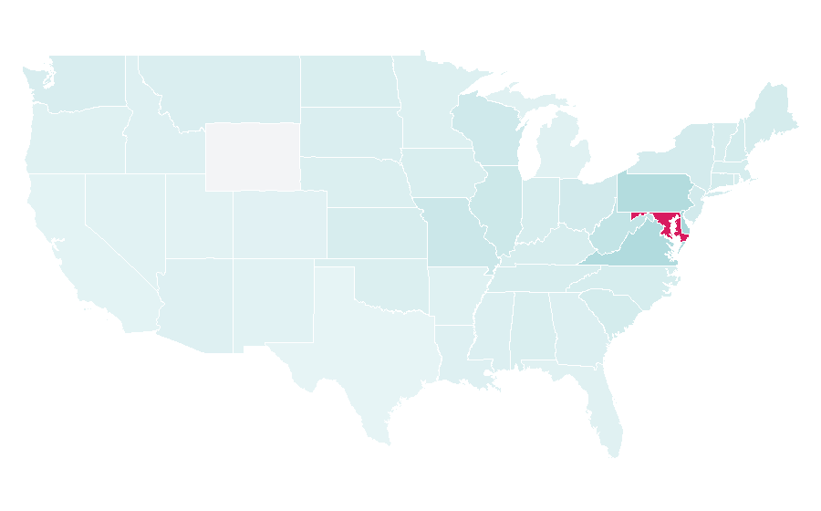 Affinity by region — Cal Ripken, Jr., United States