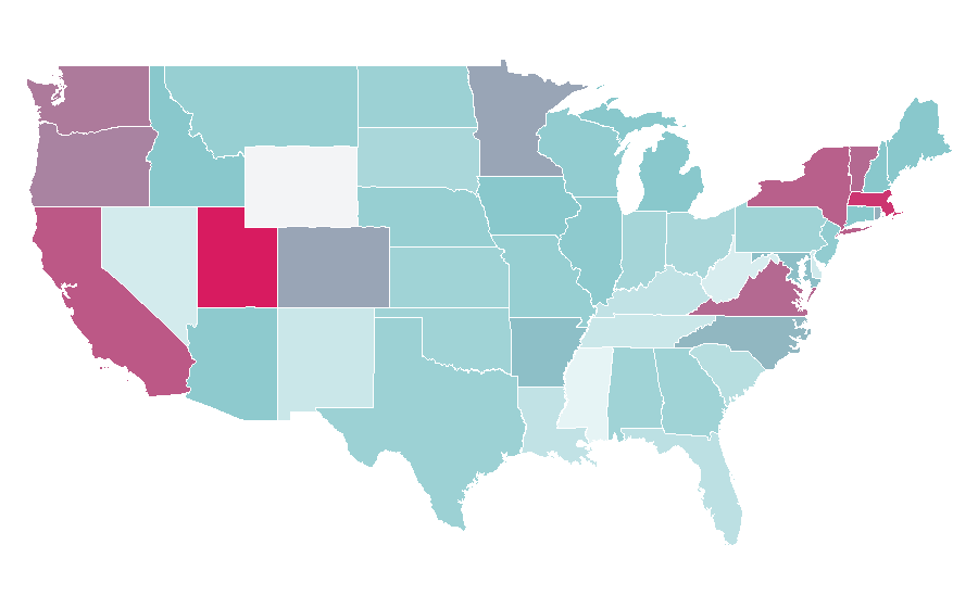 Affinity by region — Calendar, United States