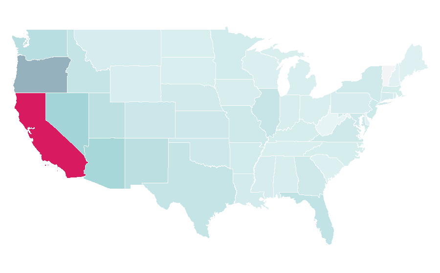 Affinity by region — Cali, United States