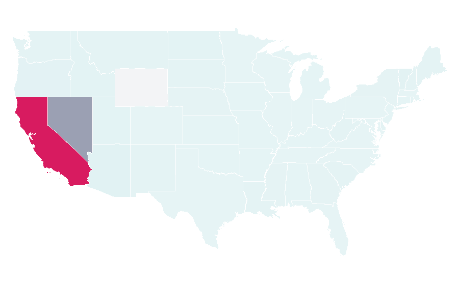 Affinity by region — California State Lottery, United States