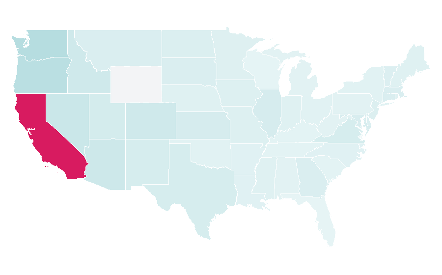 Affinity by region — California State University, United States