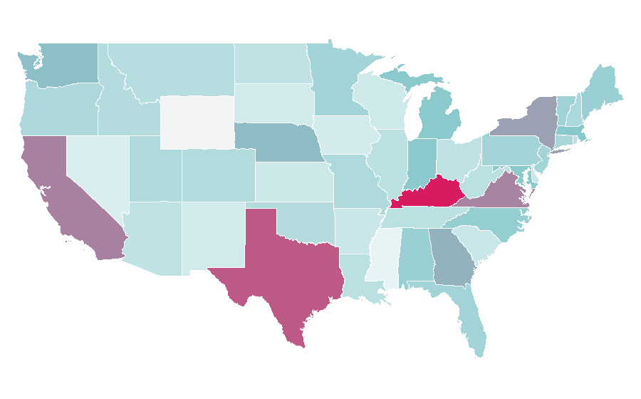 Affinity by region — Caliphate, United States