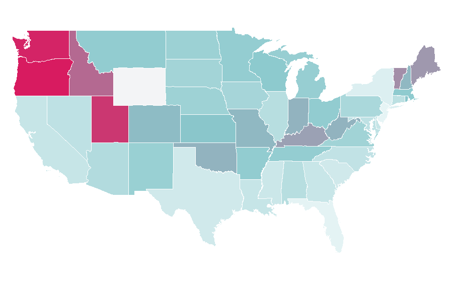Affinity by region — Call of Cthulhu (role-playing game), United States