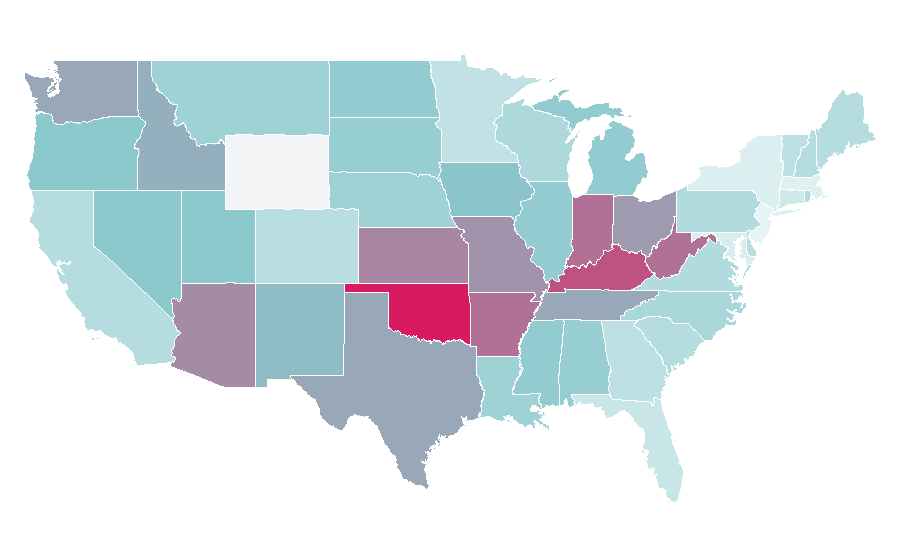 Affinity by region — Call of Duty 2, United States