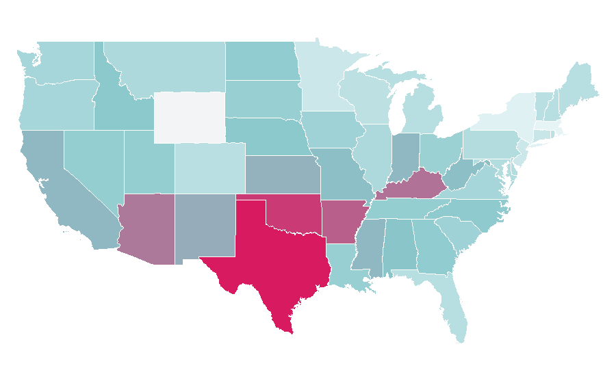 Affinity by region — Call of Duty: Modern Warfare 2, United States
