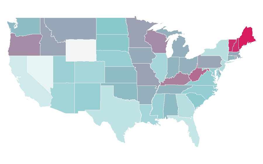 Affinity by region — Call the Midwife, United States