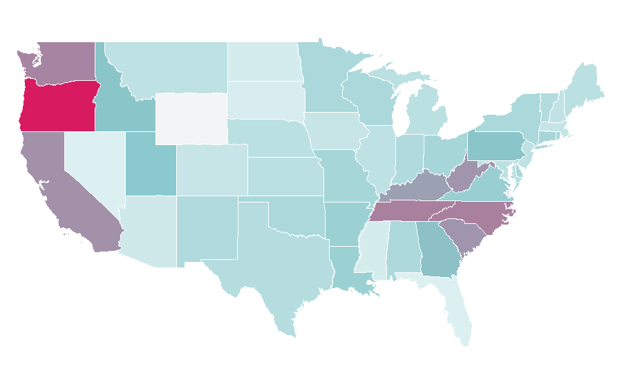 Affinity by region — Callalily, United States