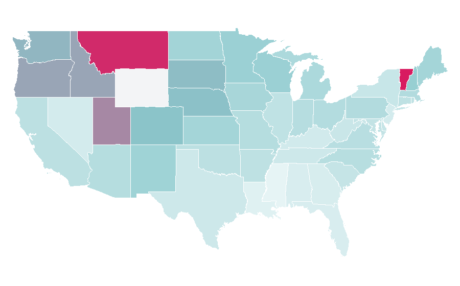 Affinity by region — Calvin and Hobbes, United States