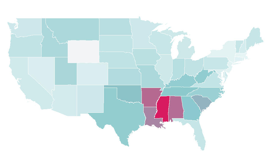 Affinity by region — Camo, United States