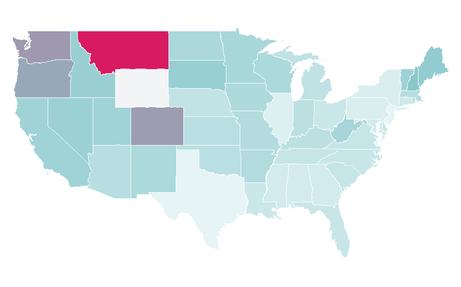 Affinity by region — Campervan, United States