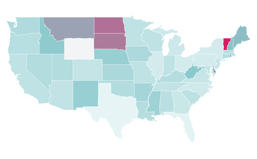 Affinity by region — Canadian English, United States